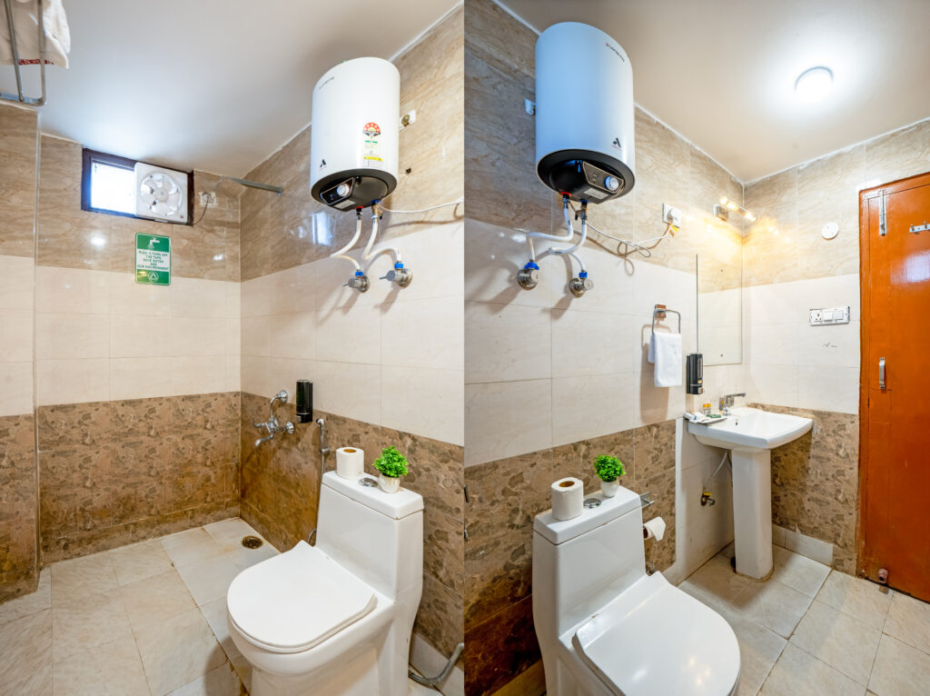 the castle villa kufr washroom