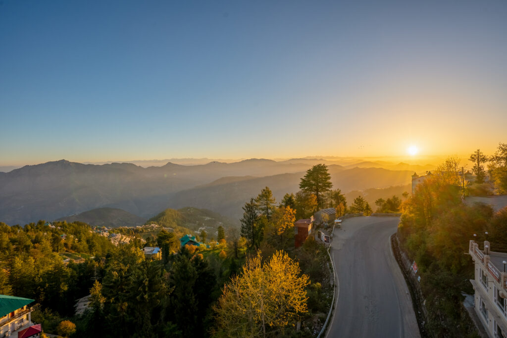 The castle villa kufri near sunset view