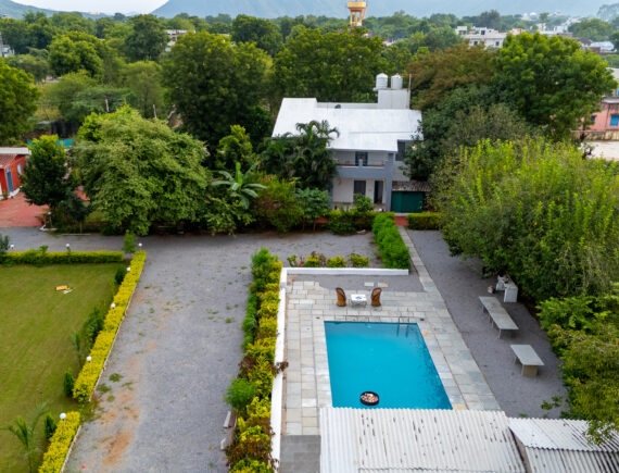 Best villa in udaipur with swimming Pool | The Castle villa
