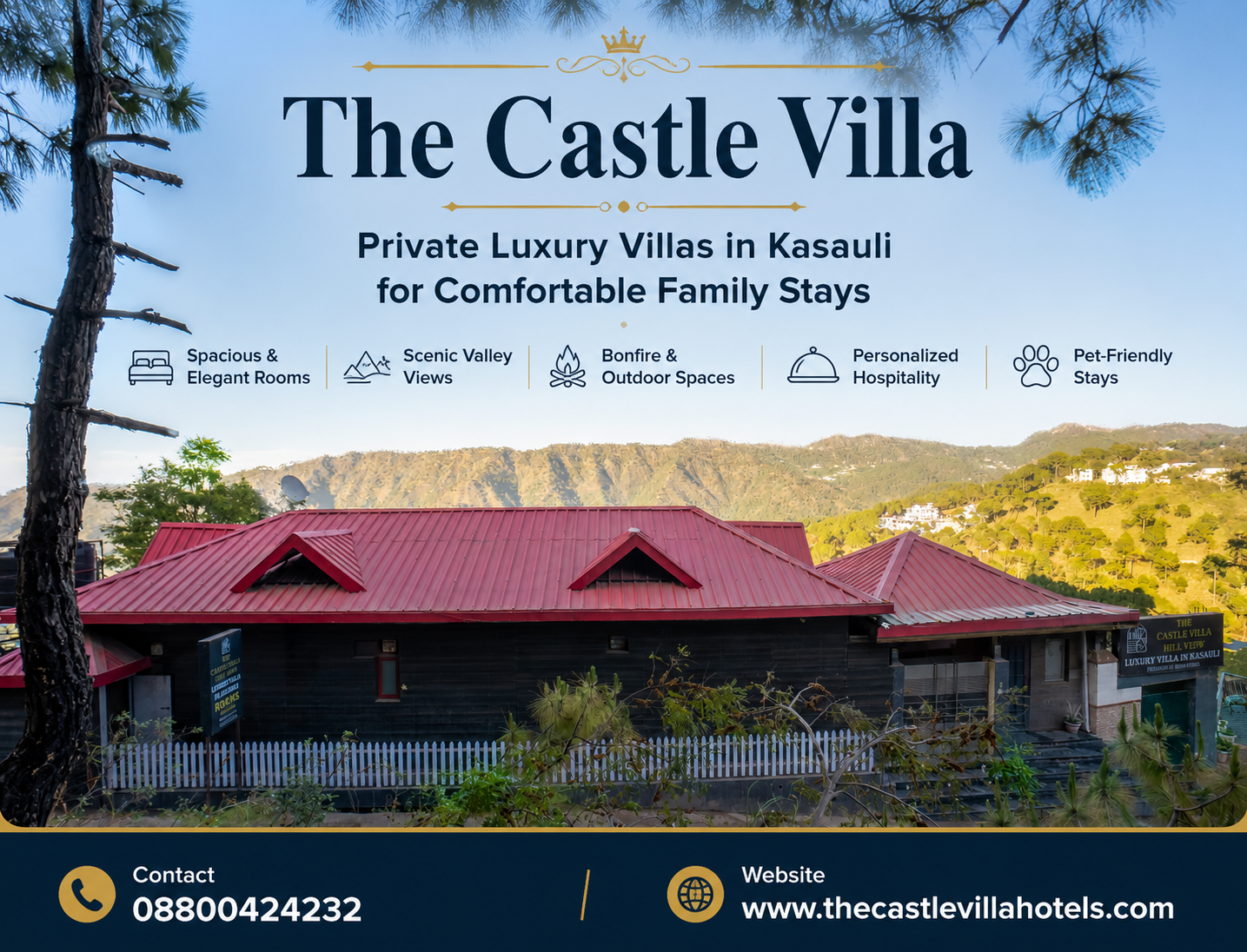 Kasauli best private villas, The Castle Villa kasuali
