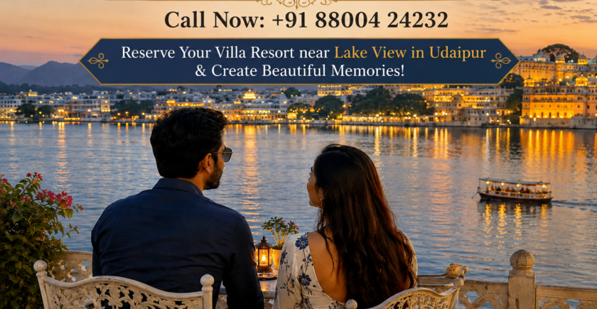 best villas resorts near lake view in Udaipur