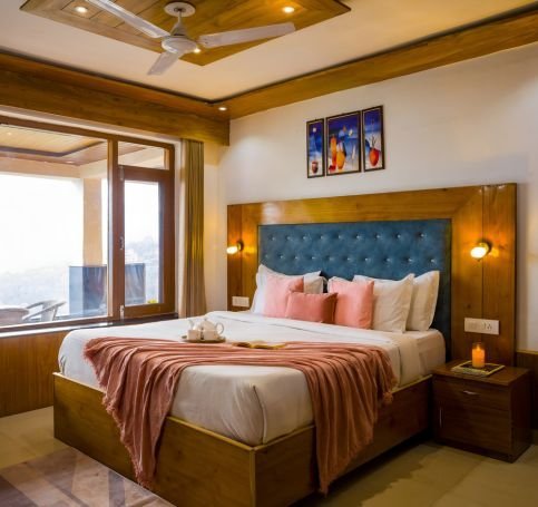 Bedroom interiors - best villa in Kasauli for birthday party Bedroom interiors at the best villa in Kasauli for birthday party stays
