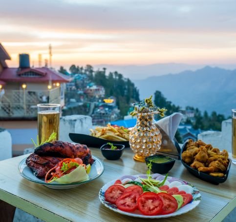 Rooftop dining hotel in Kufri for family Rooftop Dining Area at The Castle Villa Kufri