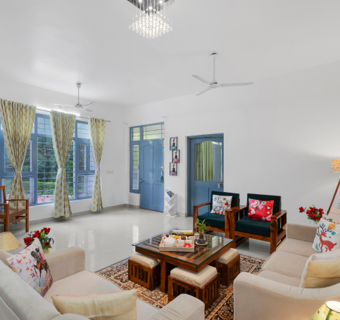 Elegant living room interior with modern furnishings