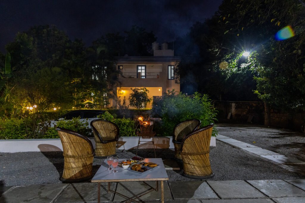 5 BHK villa in Udaipur with private pool, exterior view