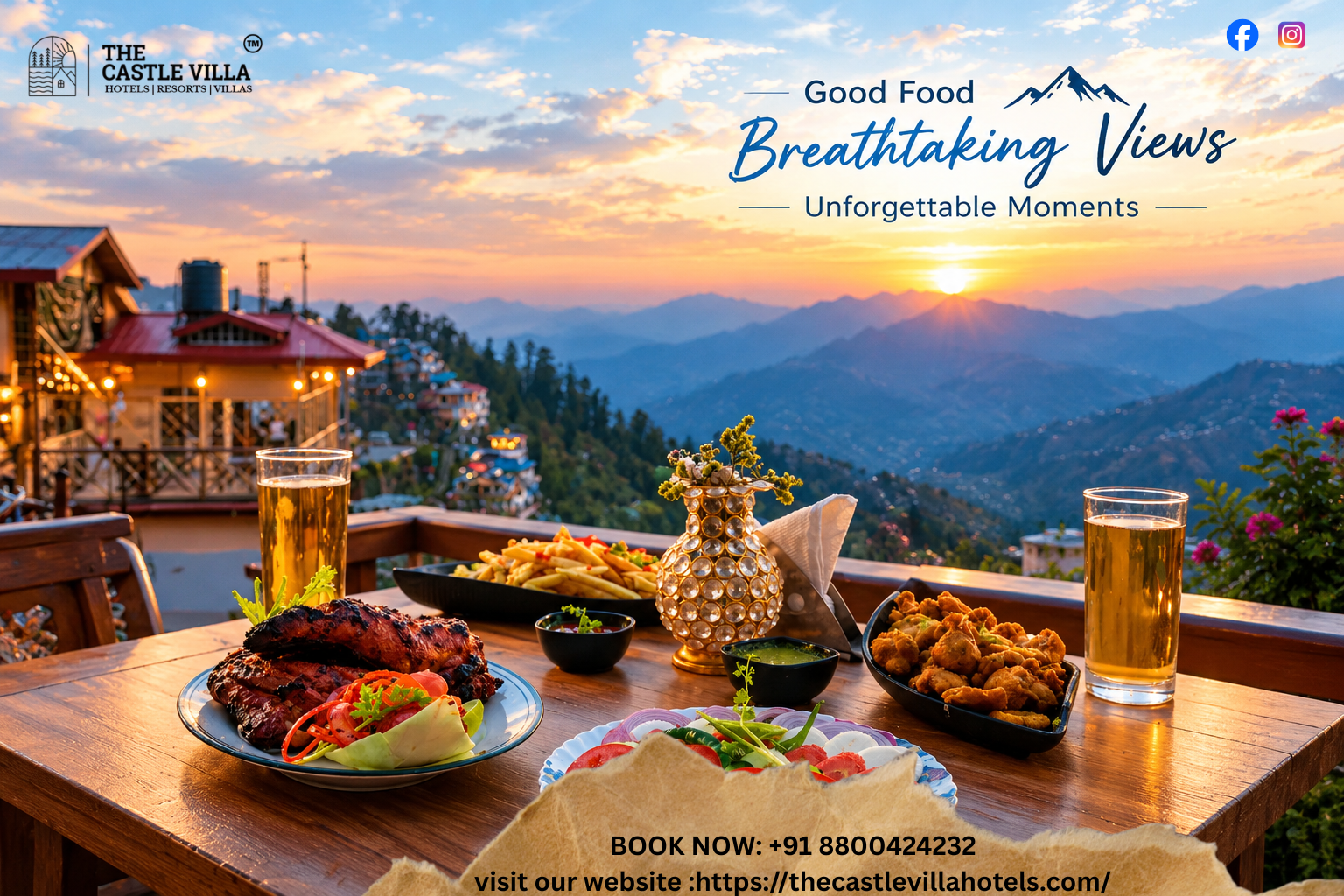Snow view hotel in Kufri – The Castle Villa with Himalayan views